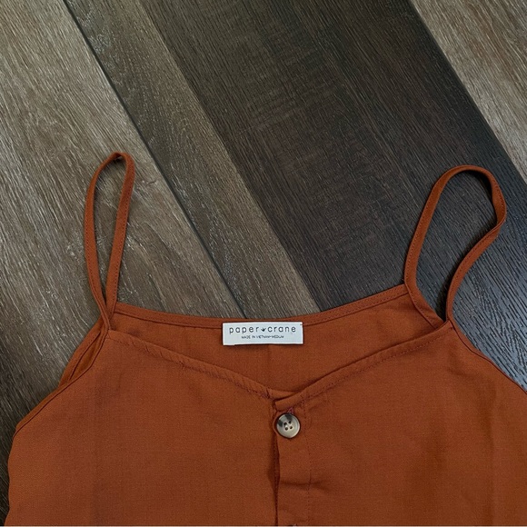 Burnt Orange Ruffle Tank - Picture 4 of 5